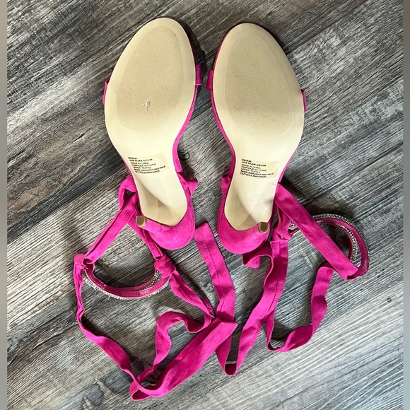 Shoedazzle Pink Slingback Sandals Heels Rhinestone  (NWOT) / Size: 8.5 - Picture 8 of 8